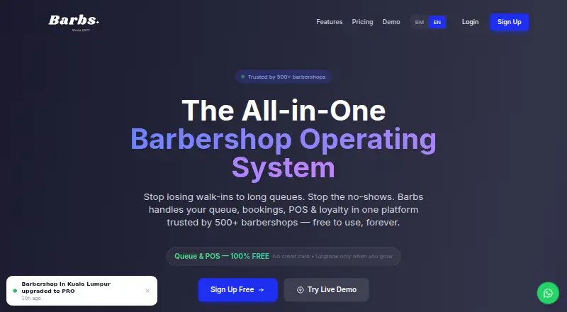 The Barbs homepage