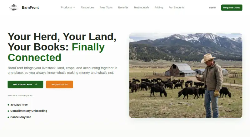 The BarnFront homepage