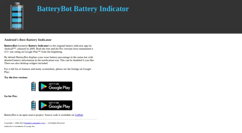 The BatteryBot Pro homepage