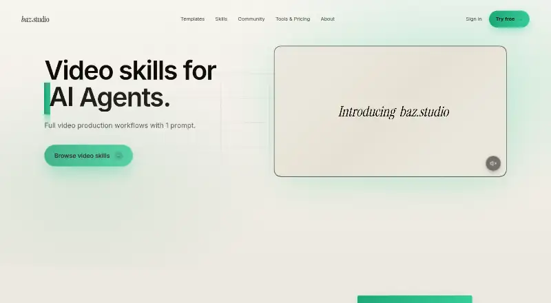 The Baz homepage