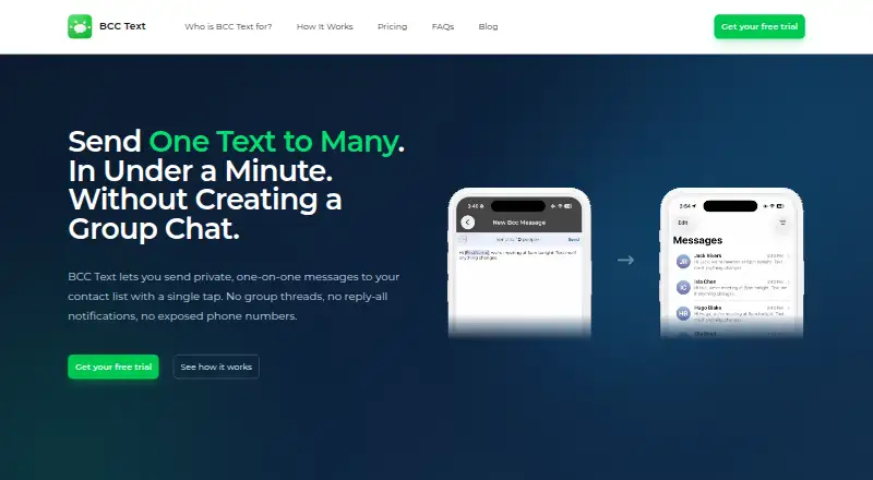 The BCC Text homepage