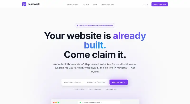 The Beamwork homepage