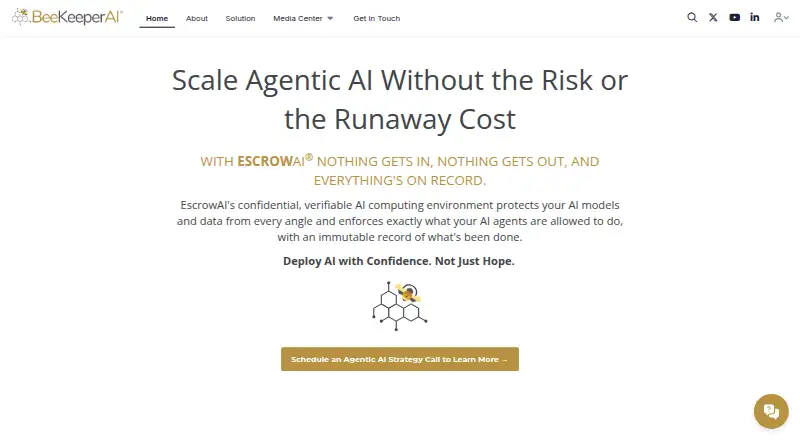 The BeeKeeperAI (EscrowAI) homepage
