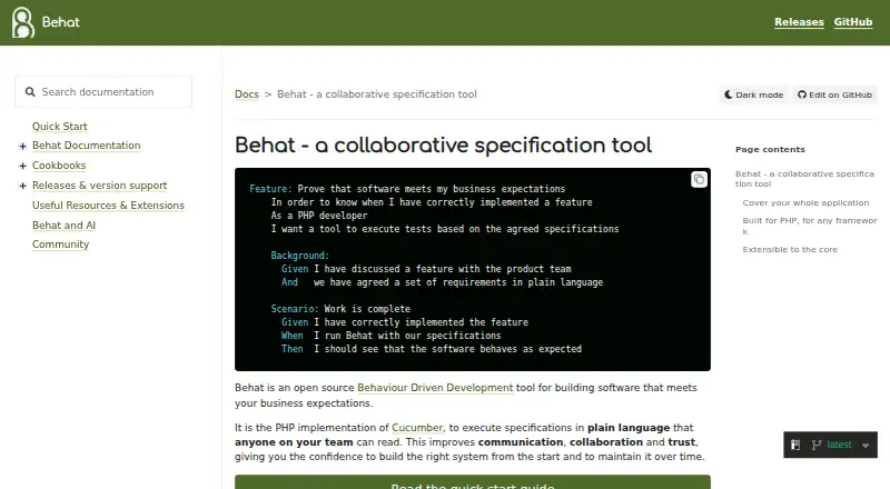 The Behat homepage