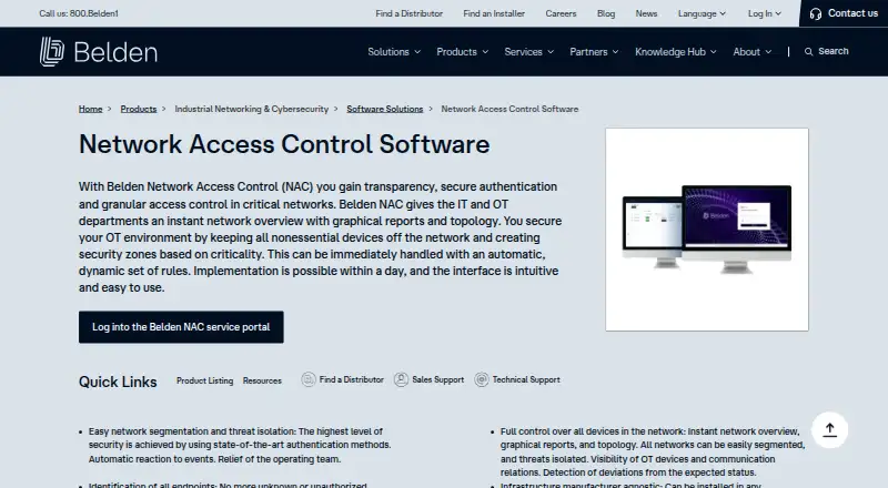 The Belden NAC homepage