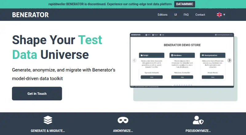 The Benerator homepage