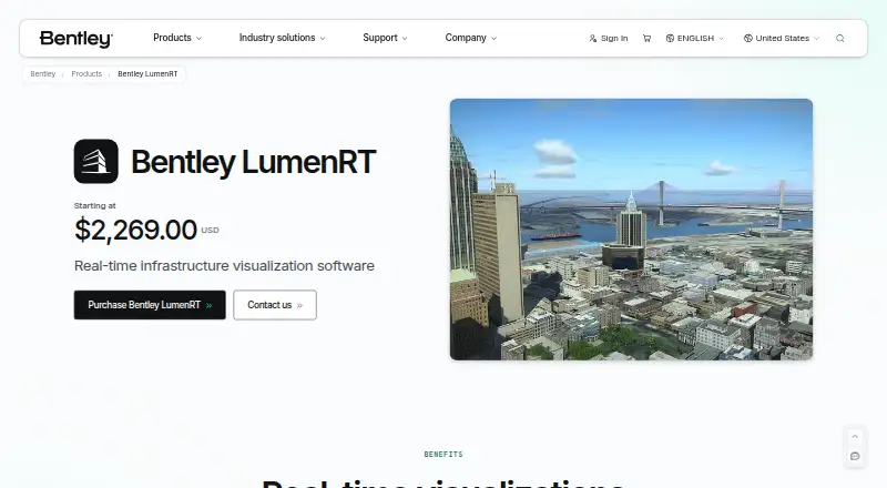The Bentley LumenRT homepage