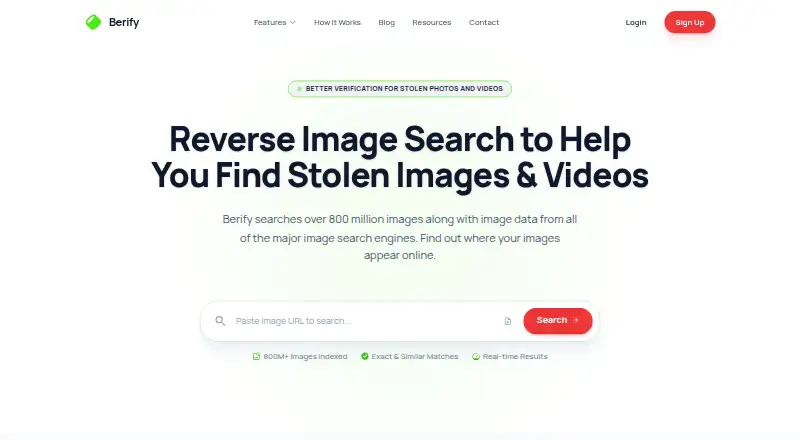 The Berify homepage
