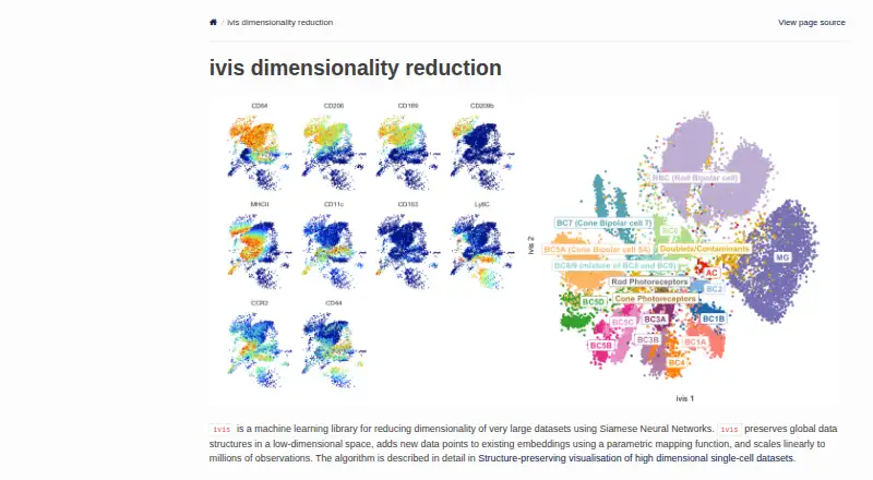 The ivis homepage
