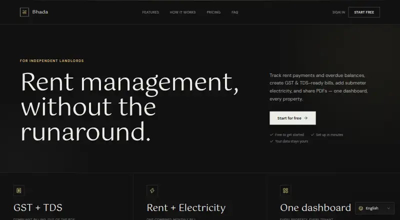 The Bhada homepage
