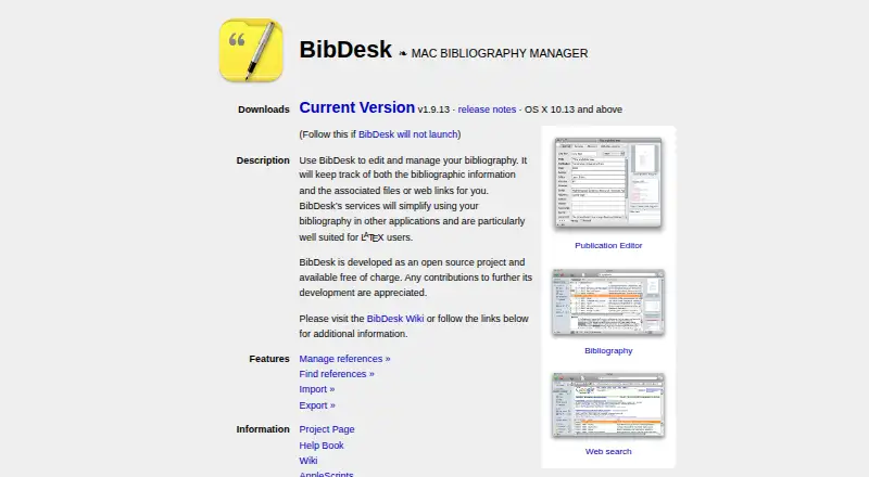 The BibDesk homepage