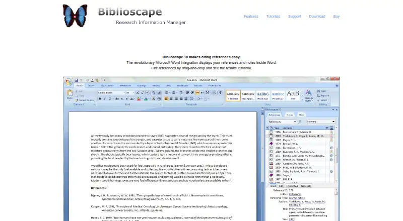 The Biblioscape homepage