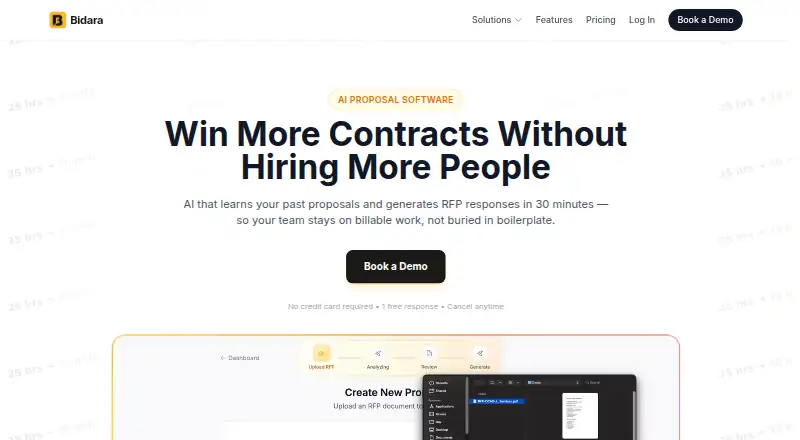 The Bidara homepage