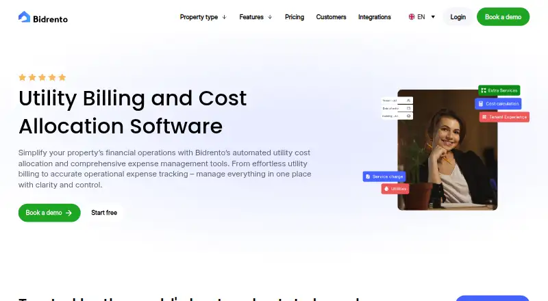 The Bidrento Utility Billing homepage