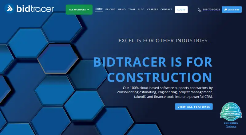 The Bidtracer homepage