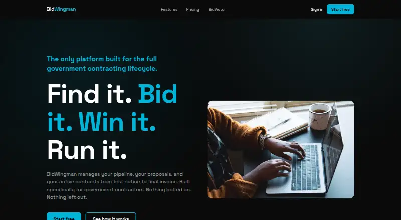 The BidWingman homepage