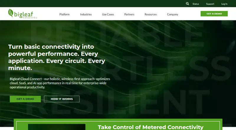 The Bigleaf SD-WAN homepage