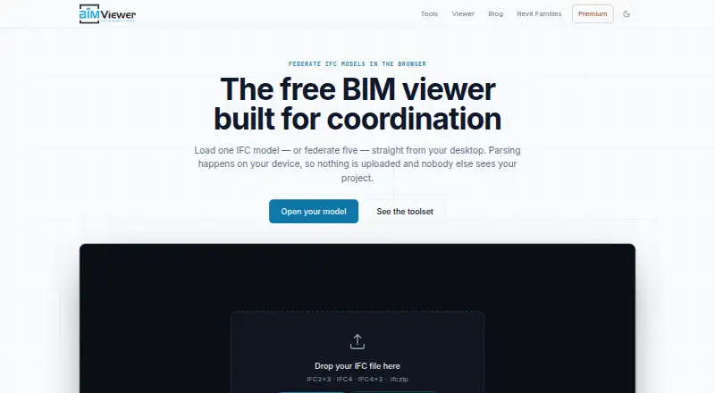 The BIMViewer homepage