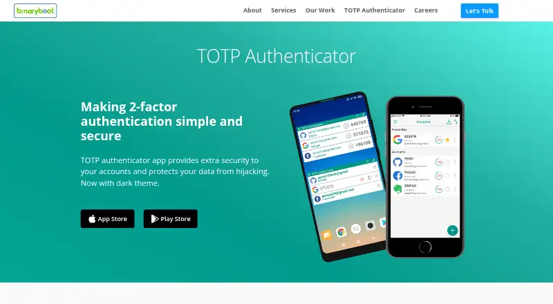 The TOTP Authenticator homepage