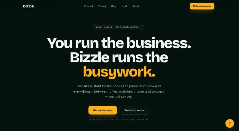 The Bizzle homepage