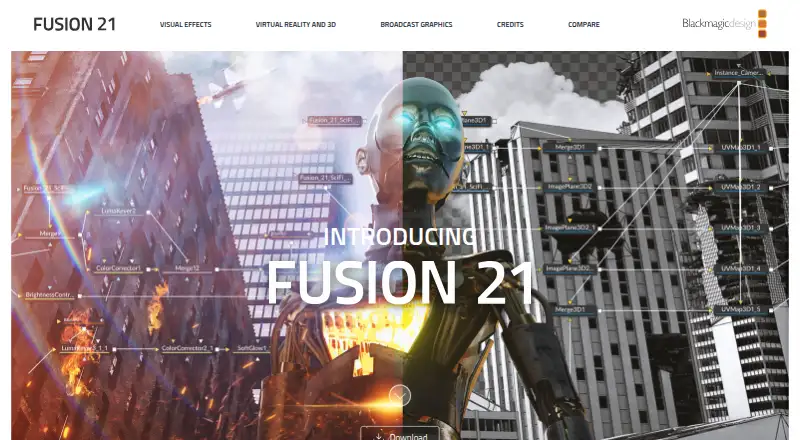 The Fusion homepage