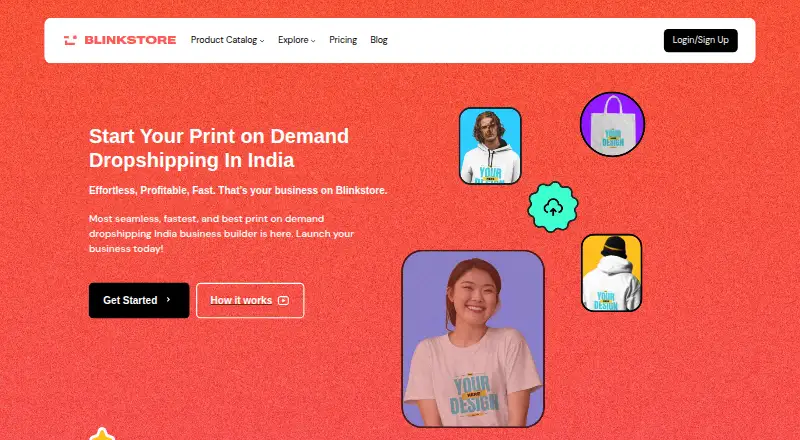 The Blinkstore homepage