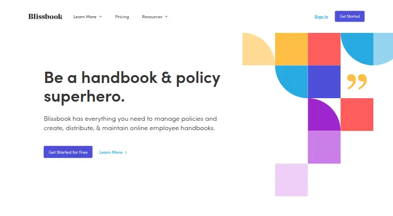 The Blissbook homepage