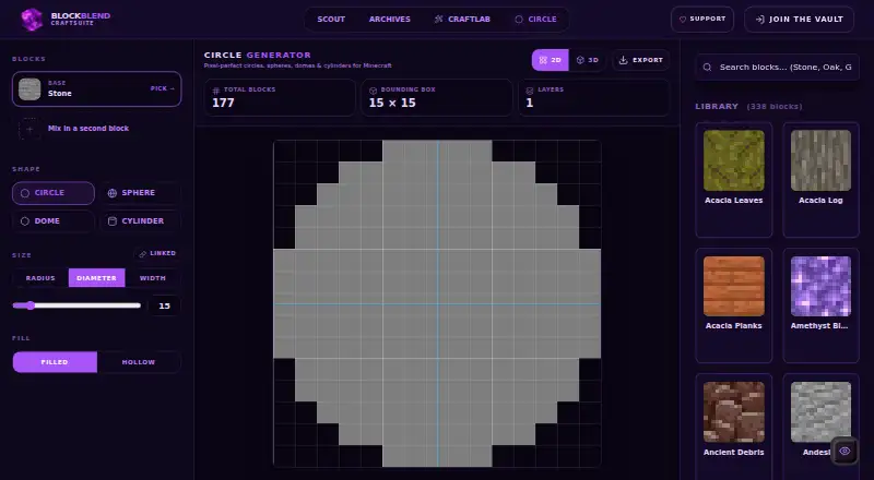 The BlockBlend homepage