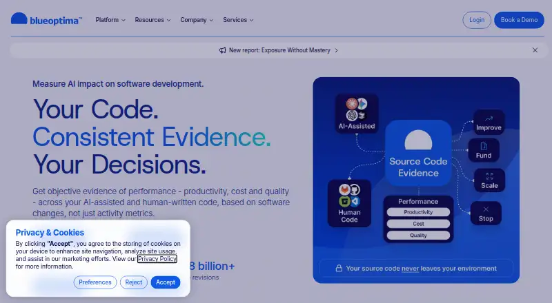The BlueOptima homepage