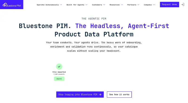 The Bluestone PIM homepage
