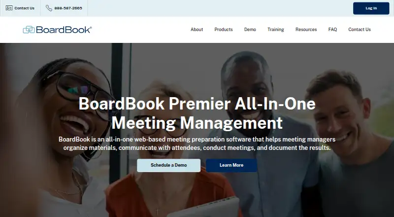 The BoardBook Premier homepage