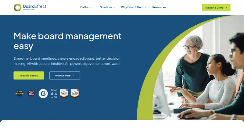The BoardEffect homepage