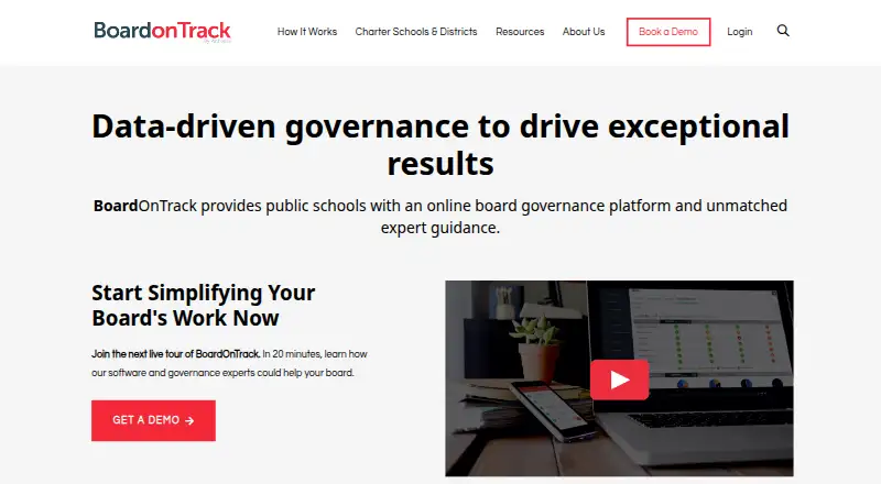 The BoardOnTrack homepage