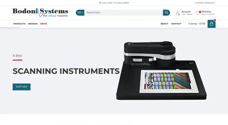 The Bodoni pressSIGN homepage