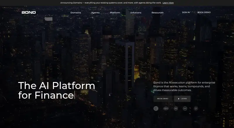 The Bond homepage