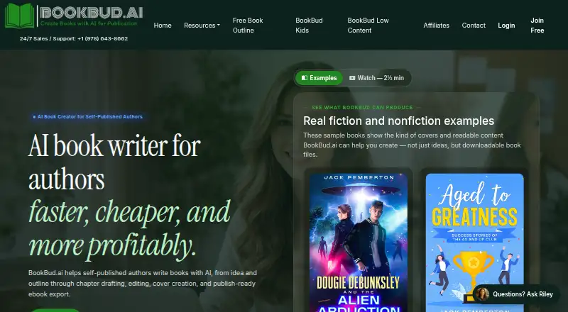 The BookBud.ai homepage