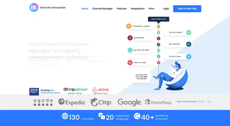 The Booking Automation homepage
