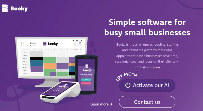 The Booky homepage