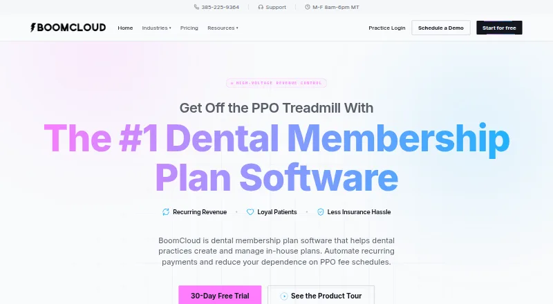 The BoomCloud homepage