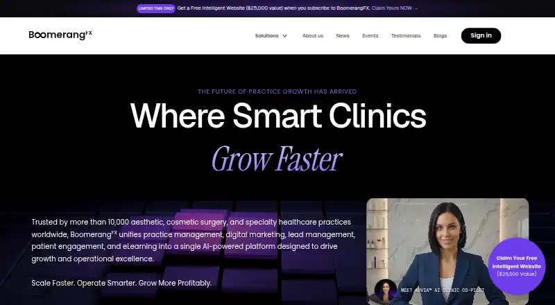 The BoomerangFX homepage