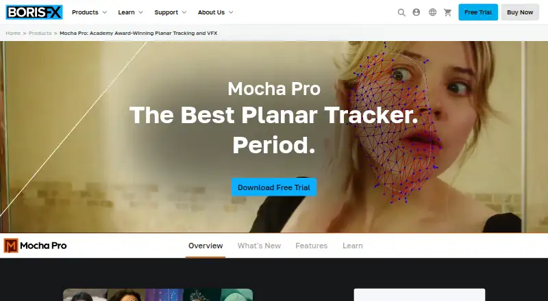 The Mocha Pro homepage