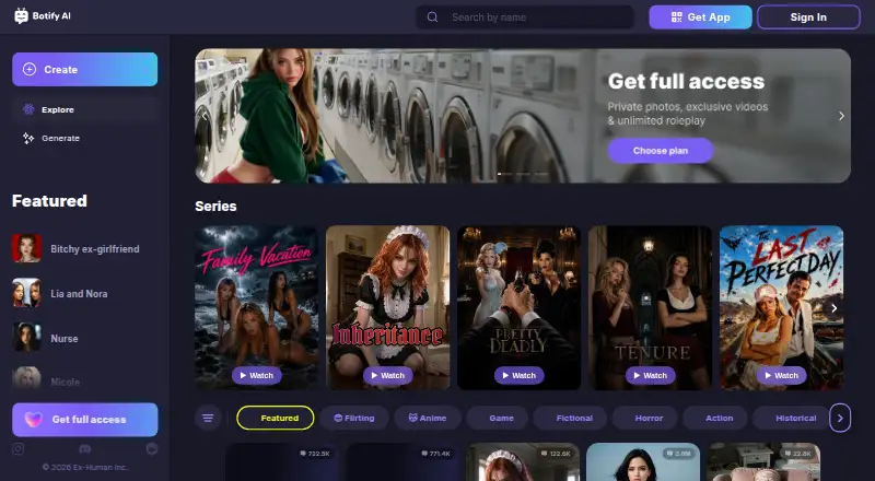 The Botify AI homepage