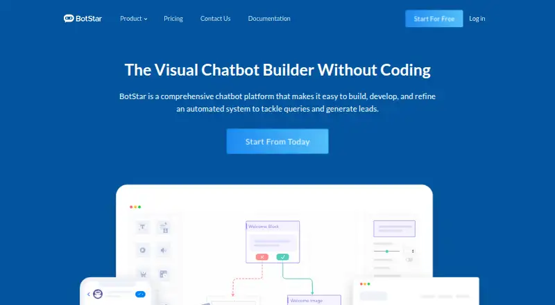 The BotStar homepage