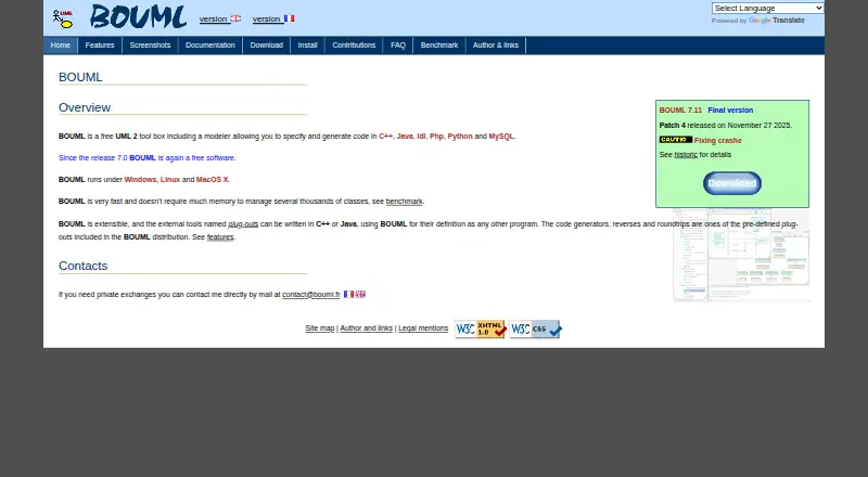 The BOUML homepage
