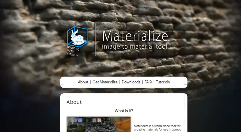 The Materialize homepage
