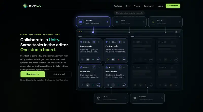 The Brainloot homepage