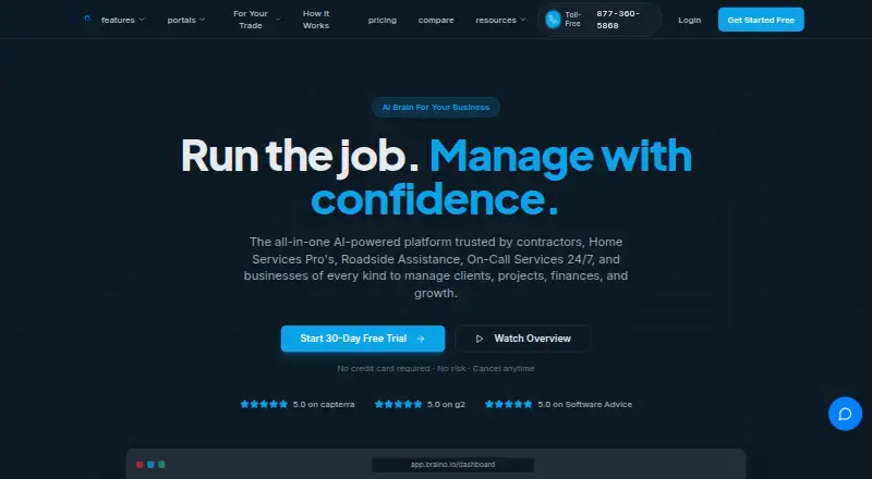 The BrainO homepage