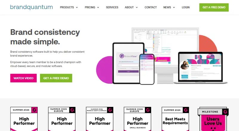 The BrandQuantum homepage