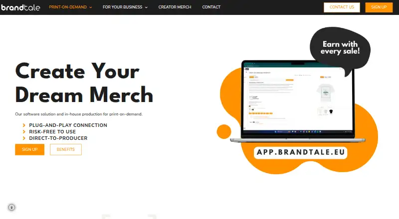 The BrandtalePOD homepage