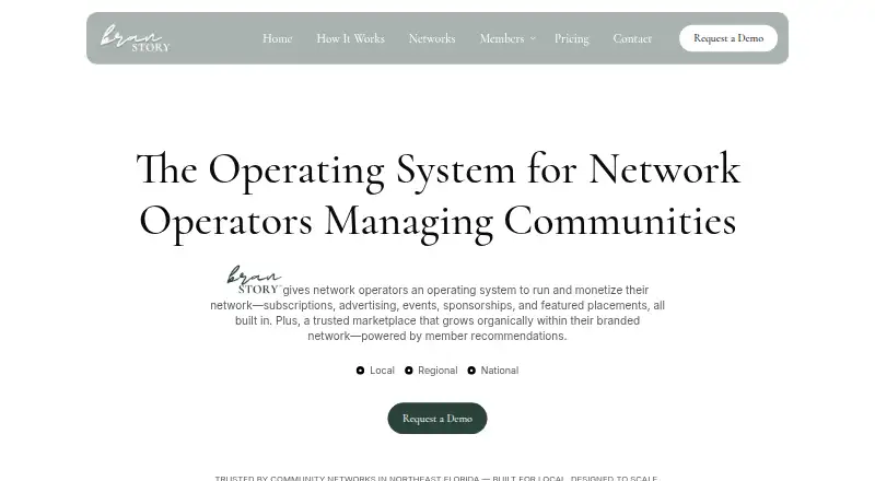 The BranStory homepage